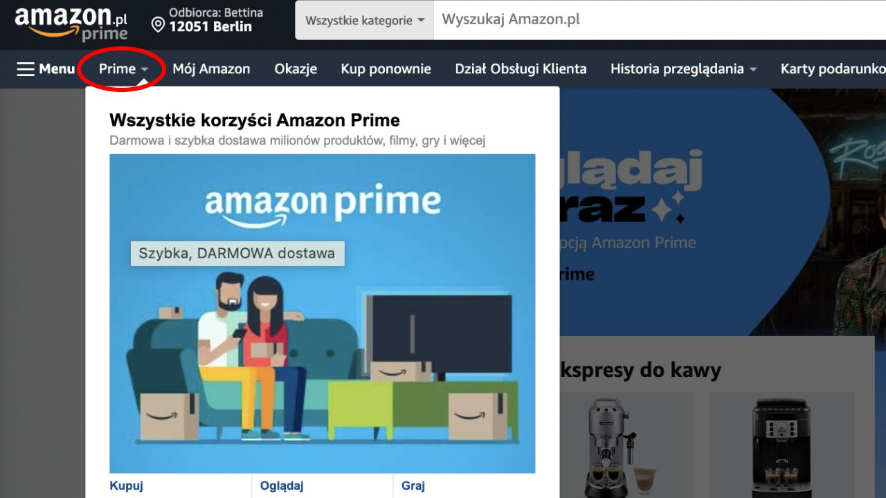 Amazon-Prime-Polen-Kategorie-Prime-Mitgliedschaft