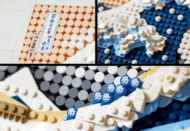 Die Details des LEGO Art Hokusai-Sets