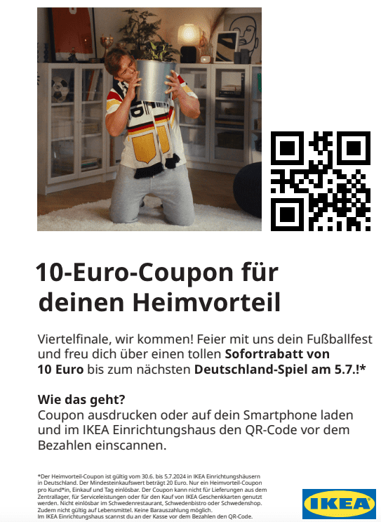 Ikea 10 Euro Coupon "Heimvorteil".