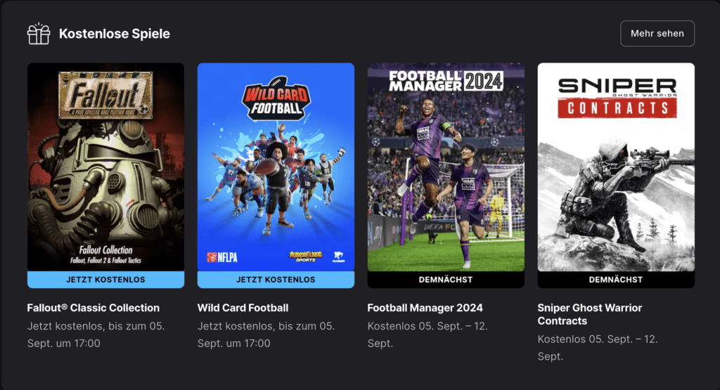 Im Epic Games Store gibt es diese Woche sowohl Football Manager 2024 als auch die Fallout Classic Collection kostenlos.