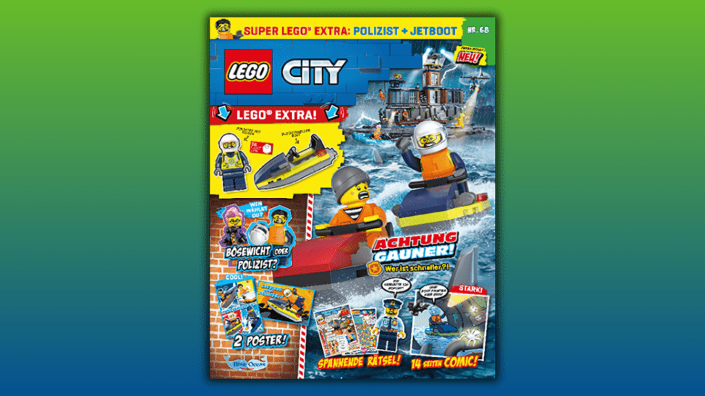 LEGO CITY ist eine der großen Zeitschriften für Kinder und erfreut sich vor allem bei Jungen großer Beliebtheit.