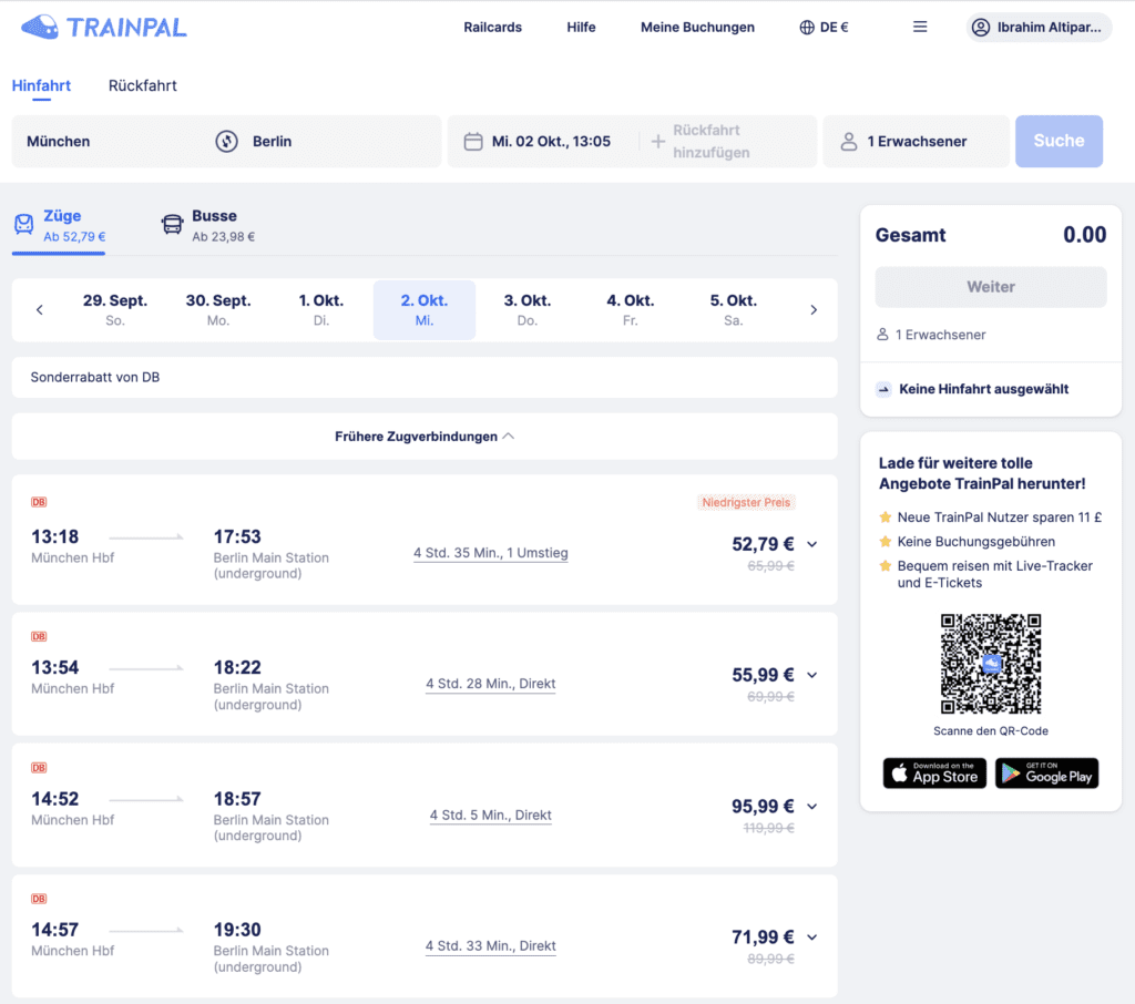 Die Website von TrainPal ist übersichtlich gestaltet. Es gibt auch eine App für Android und iOS.