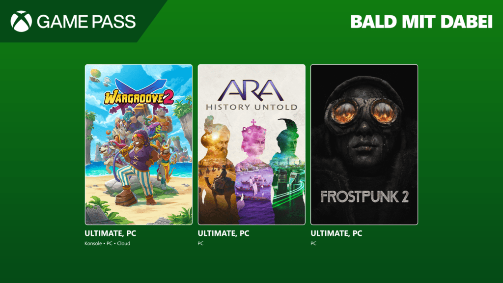 Abonnenten des Xbox Game Pass erhalten demnächst Frostpunk 2, Wargroove 2 und Ara History Untold.