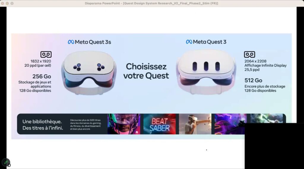 In einer geleakten Online-Präsentation von Meta soll das neue Meta Quest 3s aka Meta Quest Lite zu sehen sein.